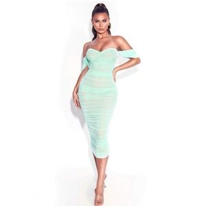 Miss Circle Ruched Bodycon Dress